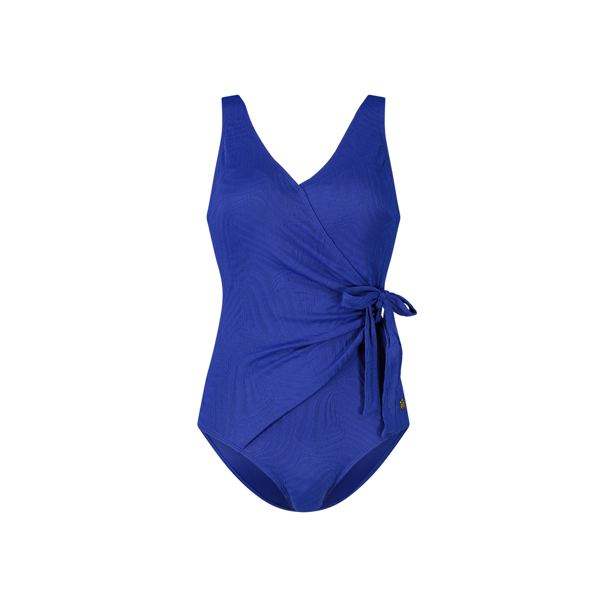 V-neck swimsuit blue waves maat 40