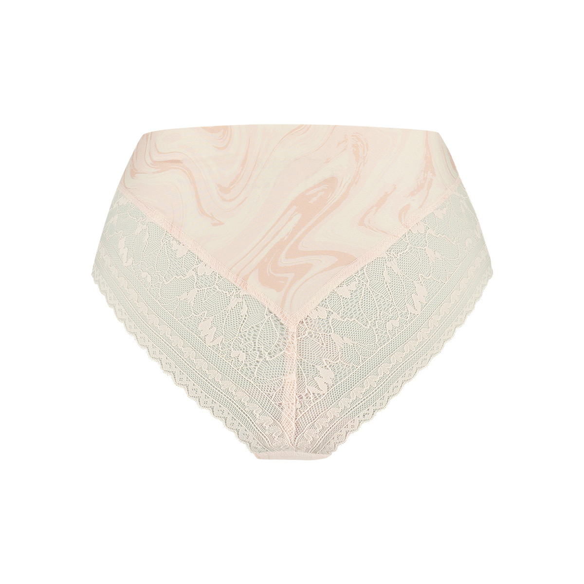 high waist brazilian lace swirle soft pink