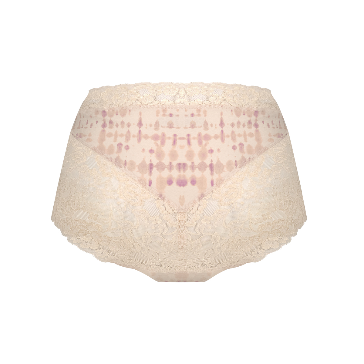 High waist met kant powder blush batik  High waist met kant powder blush batik