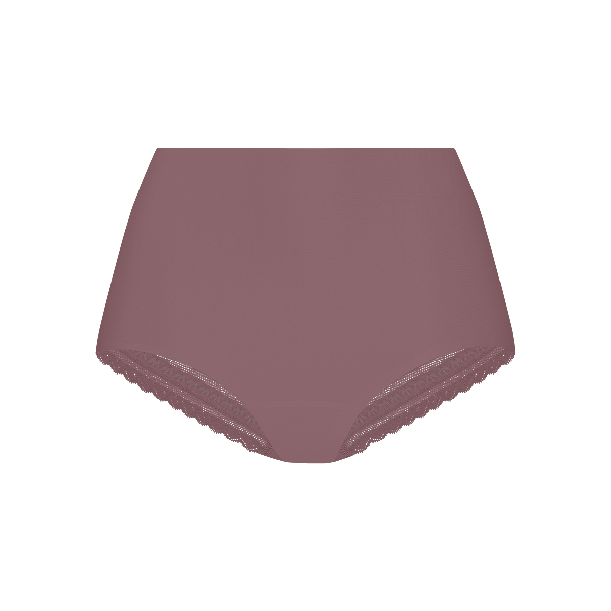 High waist met kant mauve 