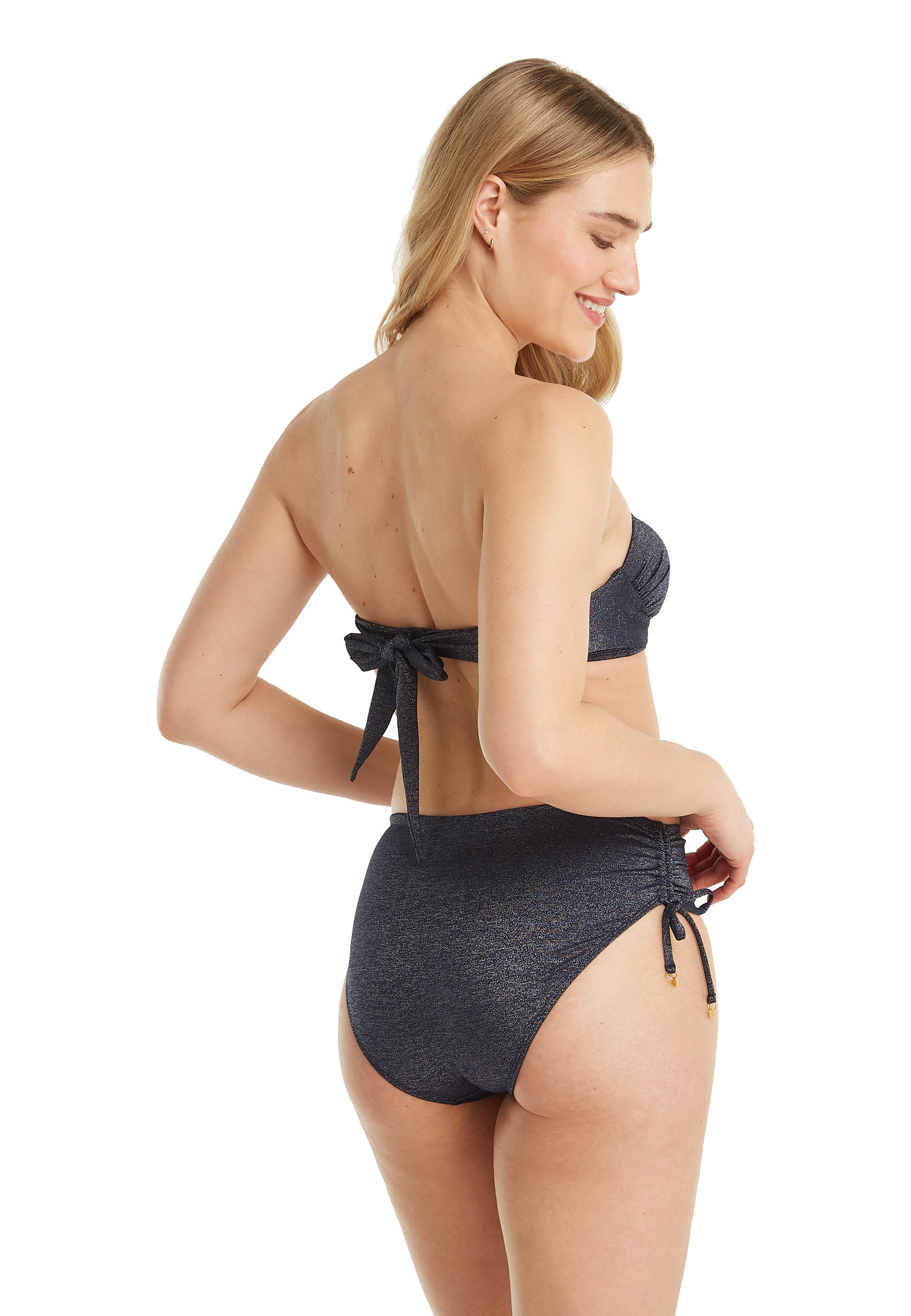 Midi bow bikini bottom royal blue 