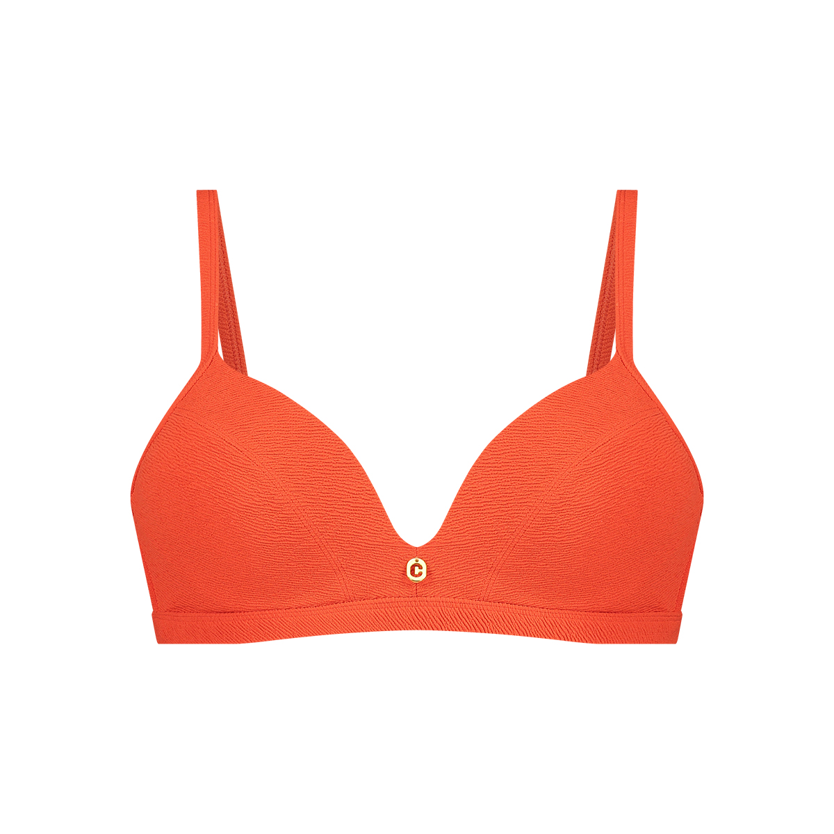 triangle bikini top summer red relief maat 40B (80B)