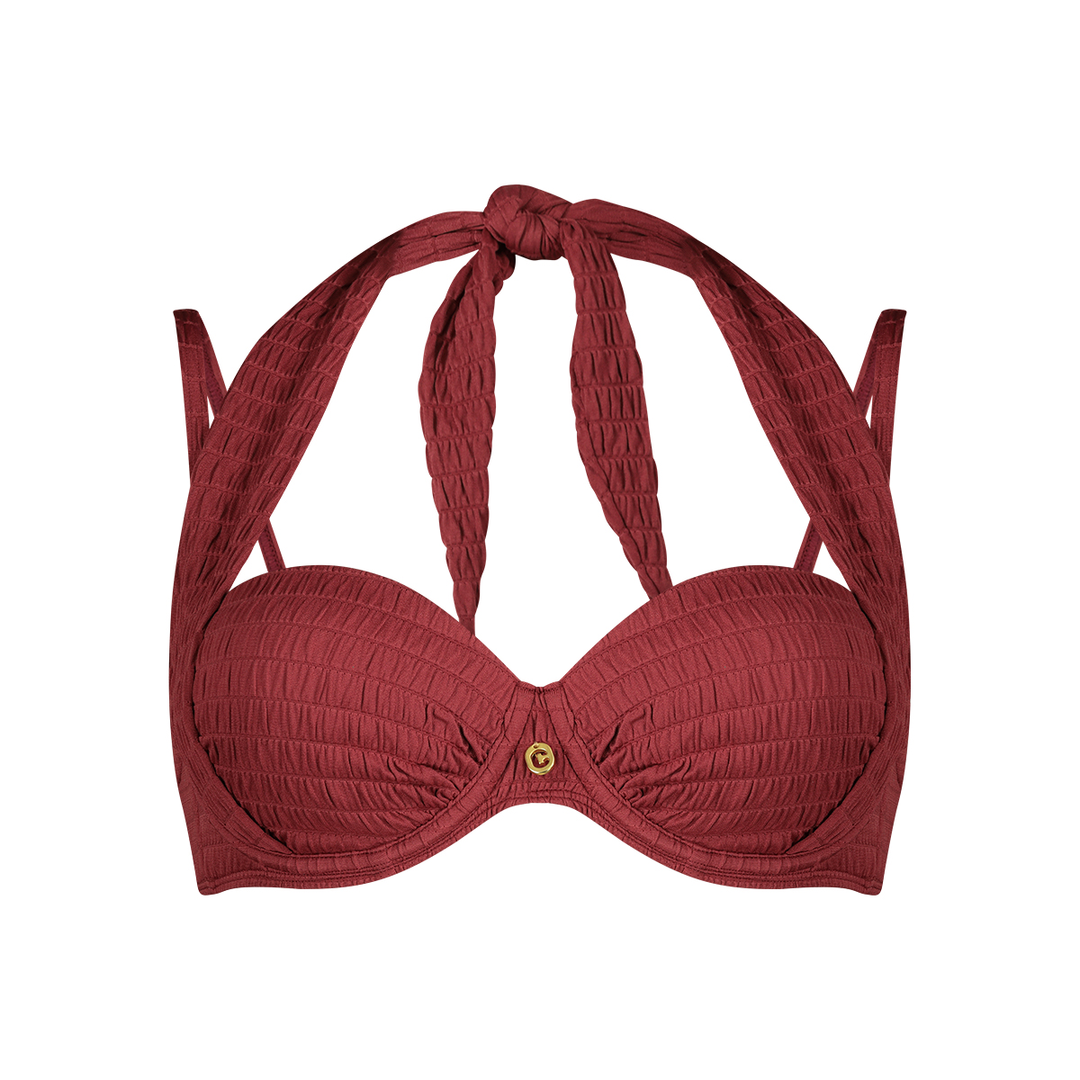 multiway bikinitop shiny rouge maat 38E - 75E