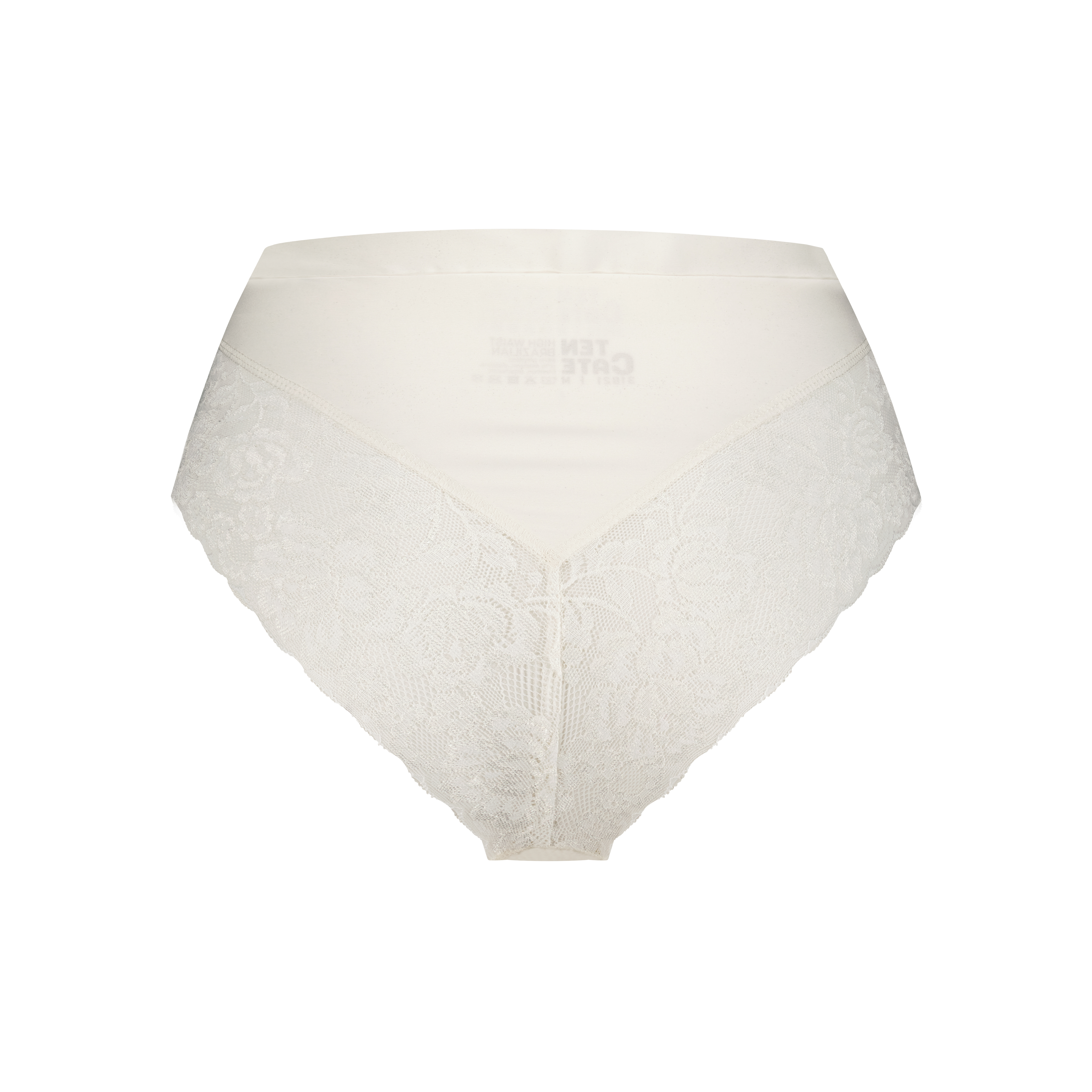 high waist brazilian met kant off white