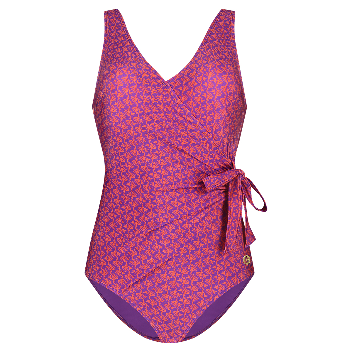 swimsuit v-neck coral swimsuit v-neck coral