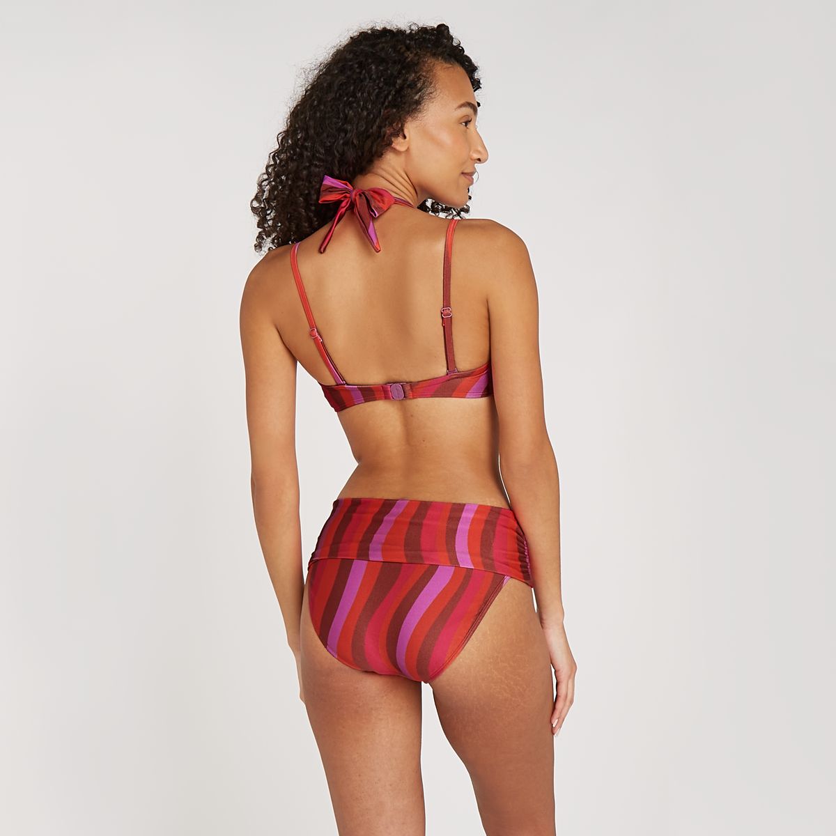 Flipover bikini bottom shiny wave