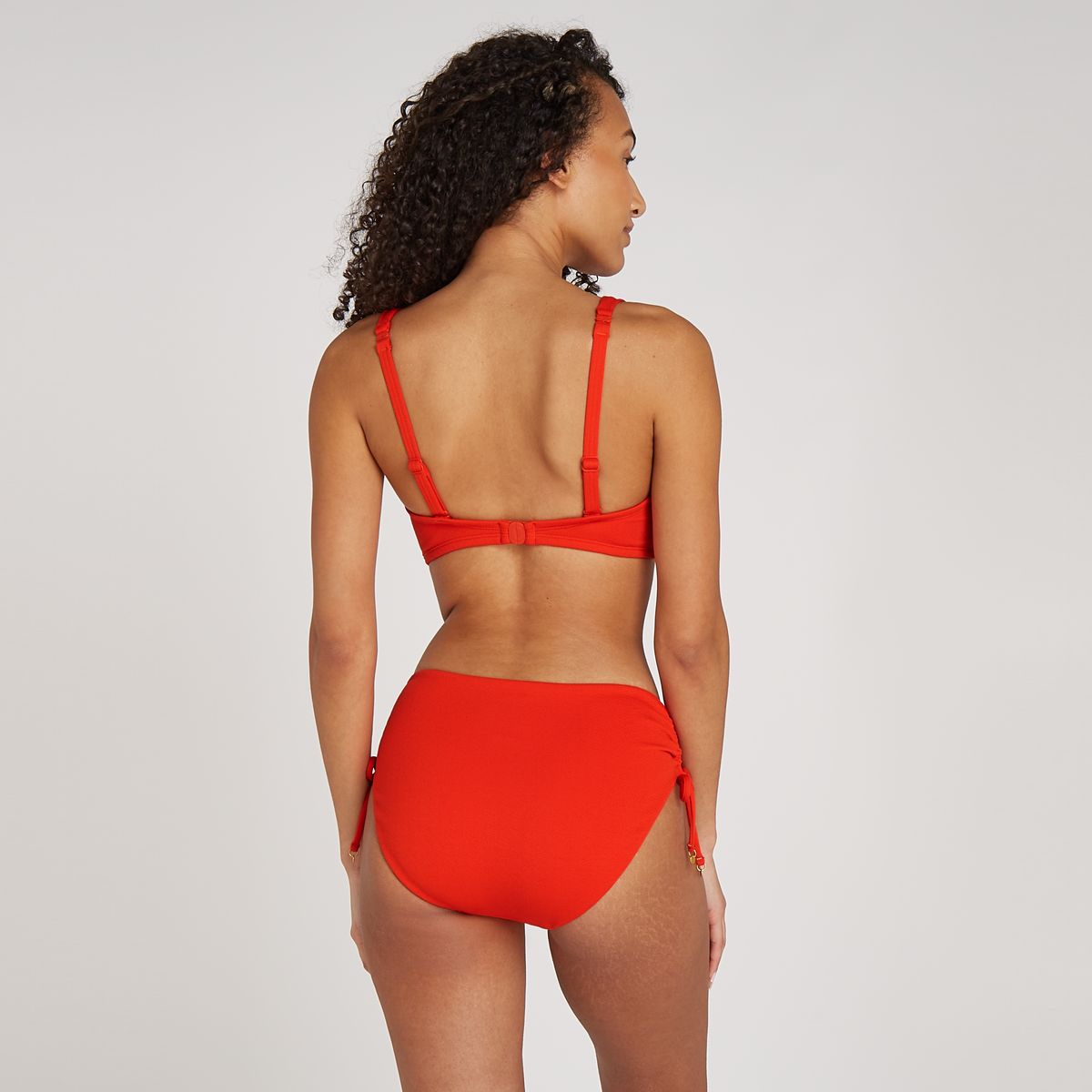 Bikini bottom midi bow summer red relief