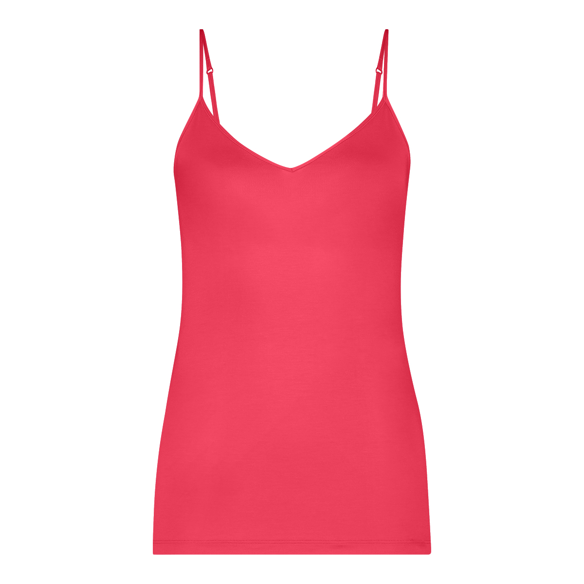spaghetti top v-neck rasberry maat XL