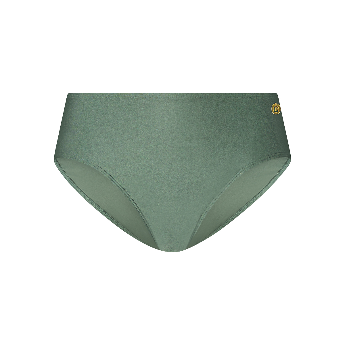 mid waist bikini bottom green sparkle maat 46