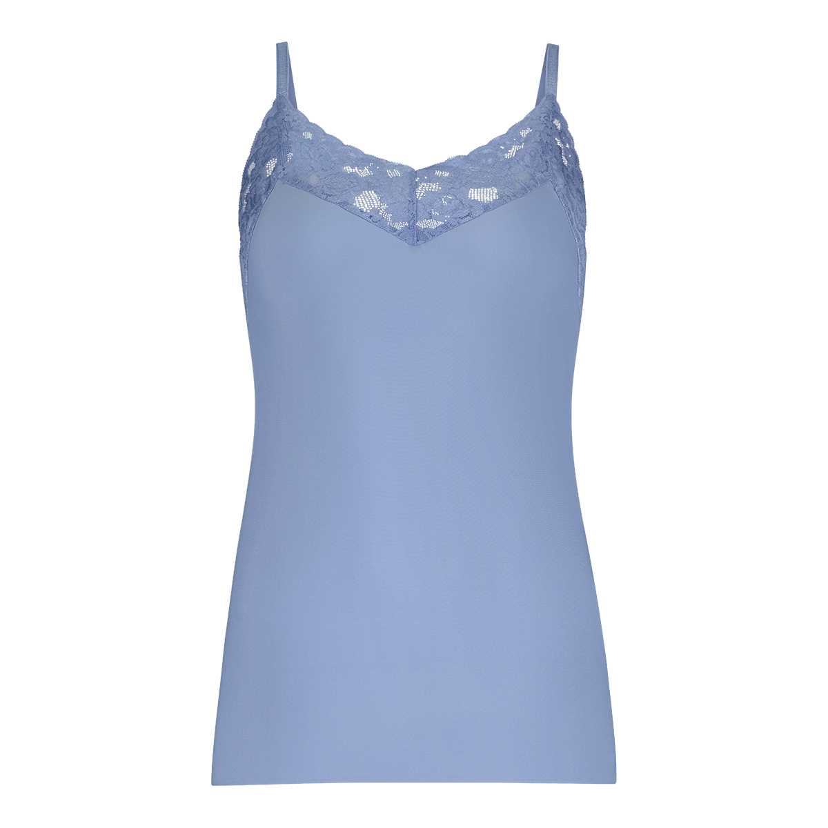 spaghetti top met kant v-neck lavender blue  spaghetti top met kant v-neck lavender blue