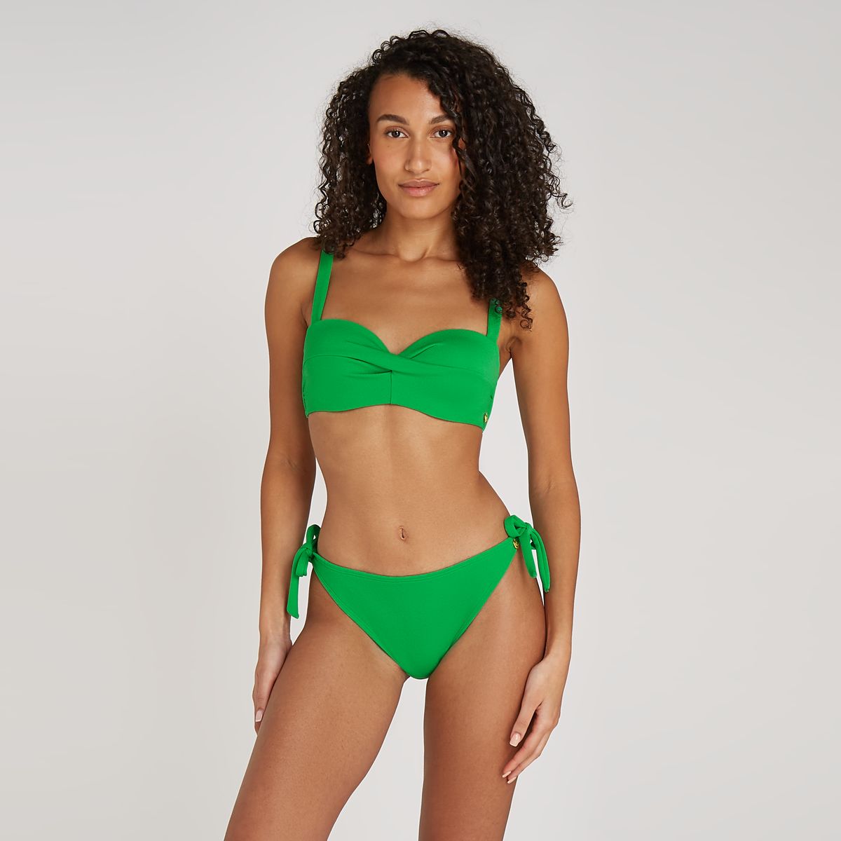 Bikini bottom bow bright green relief