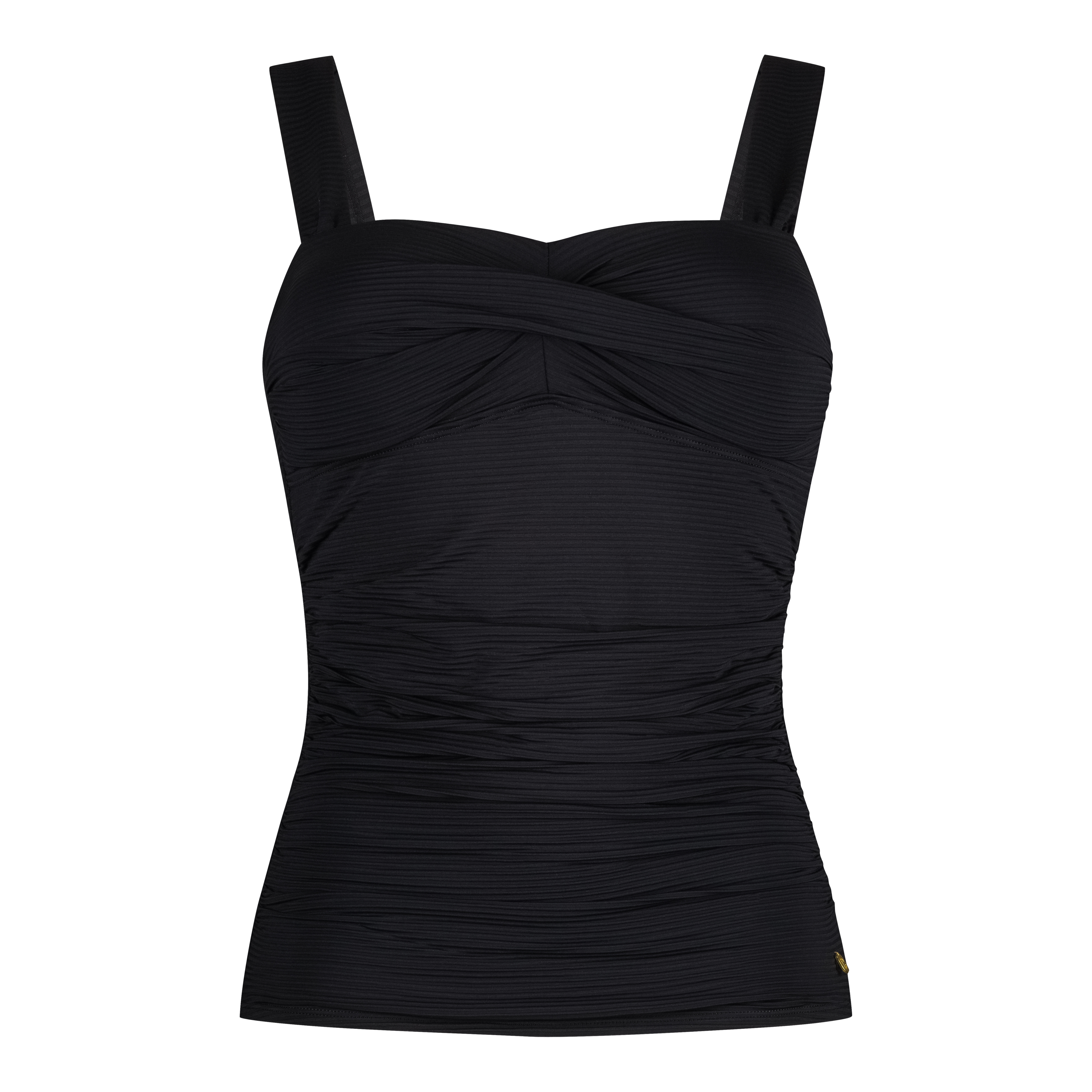 Twisted tankini top zwart 