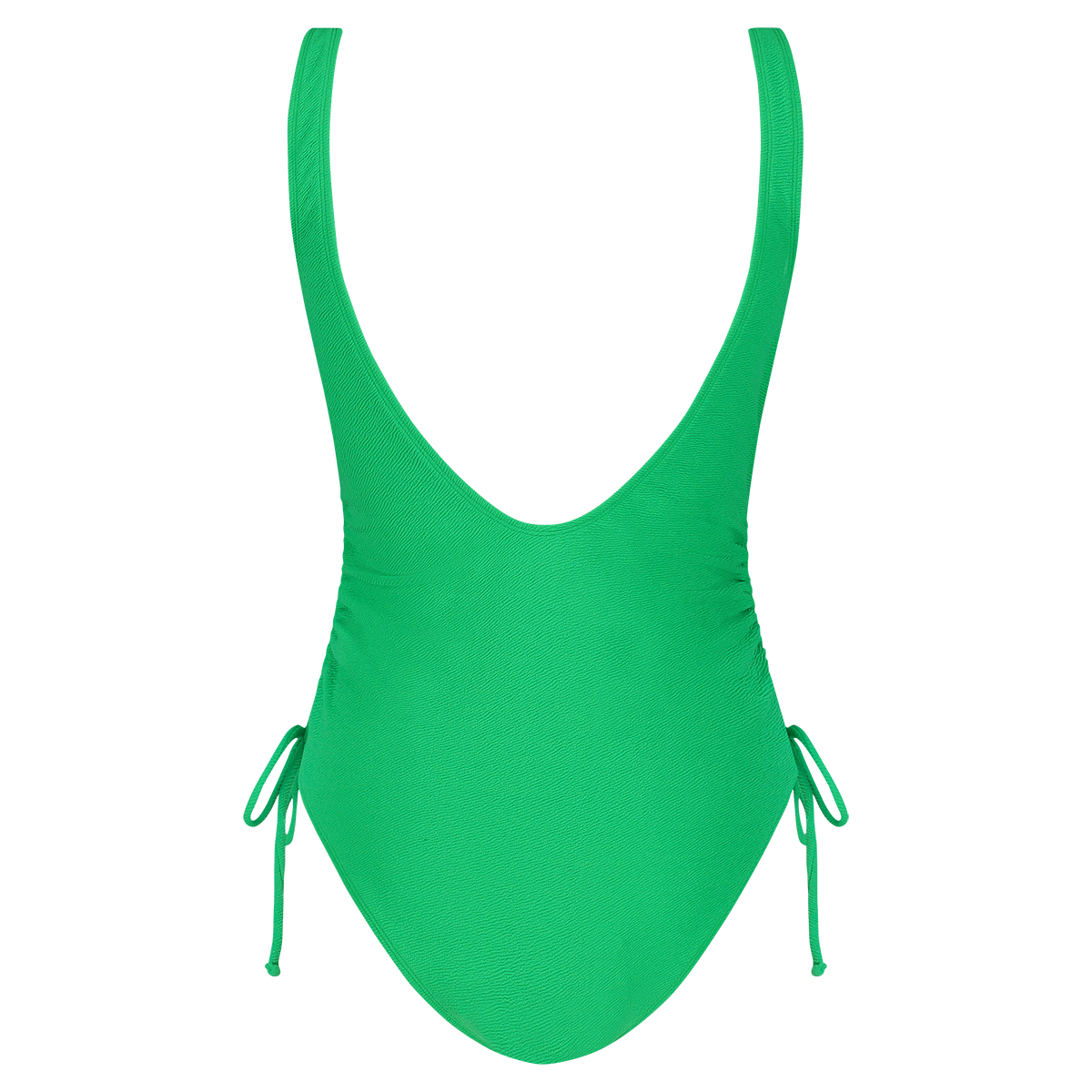 High leg swimsuit bright green relief