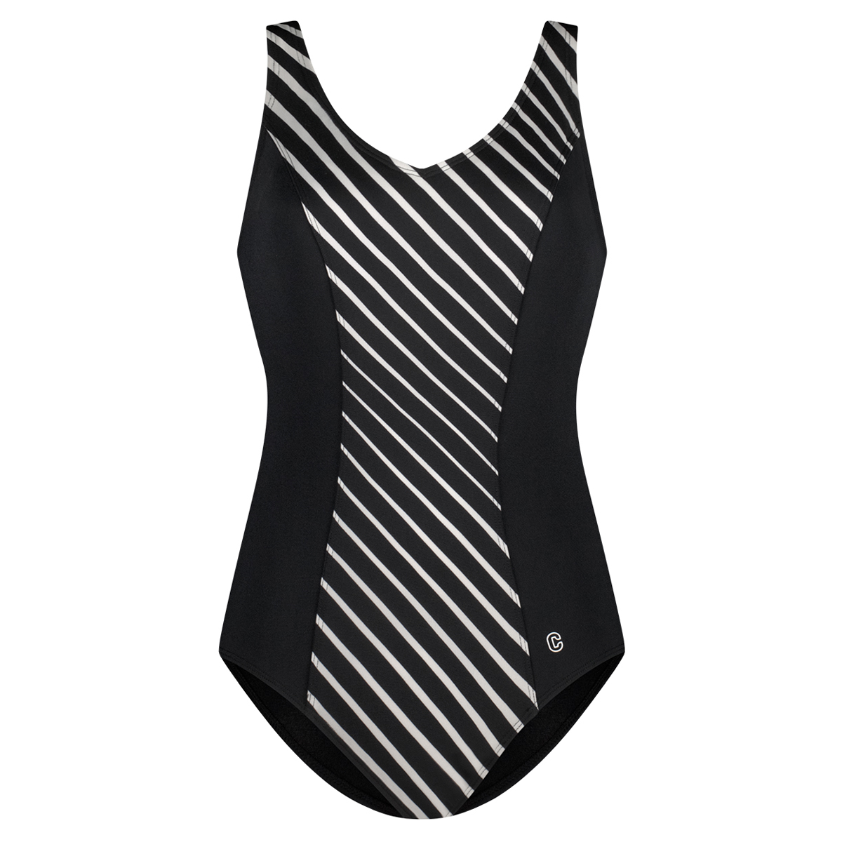 Badpak soft cup v-neck shape torsion black 