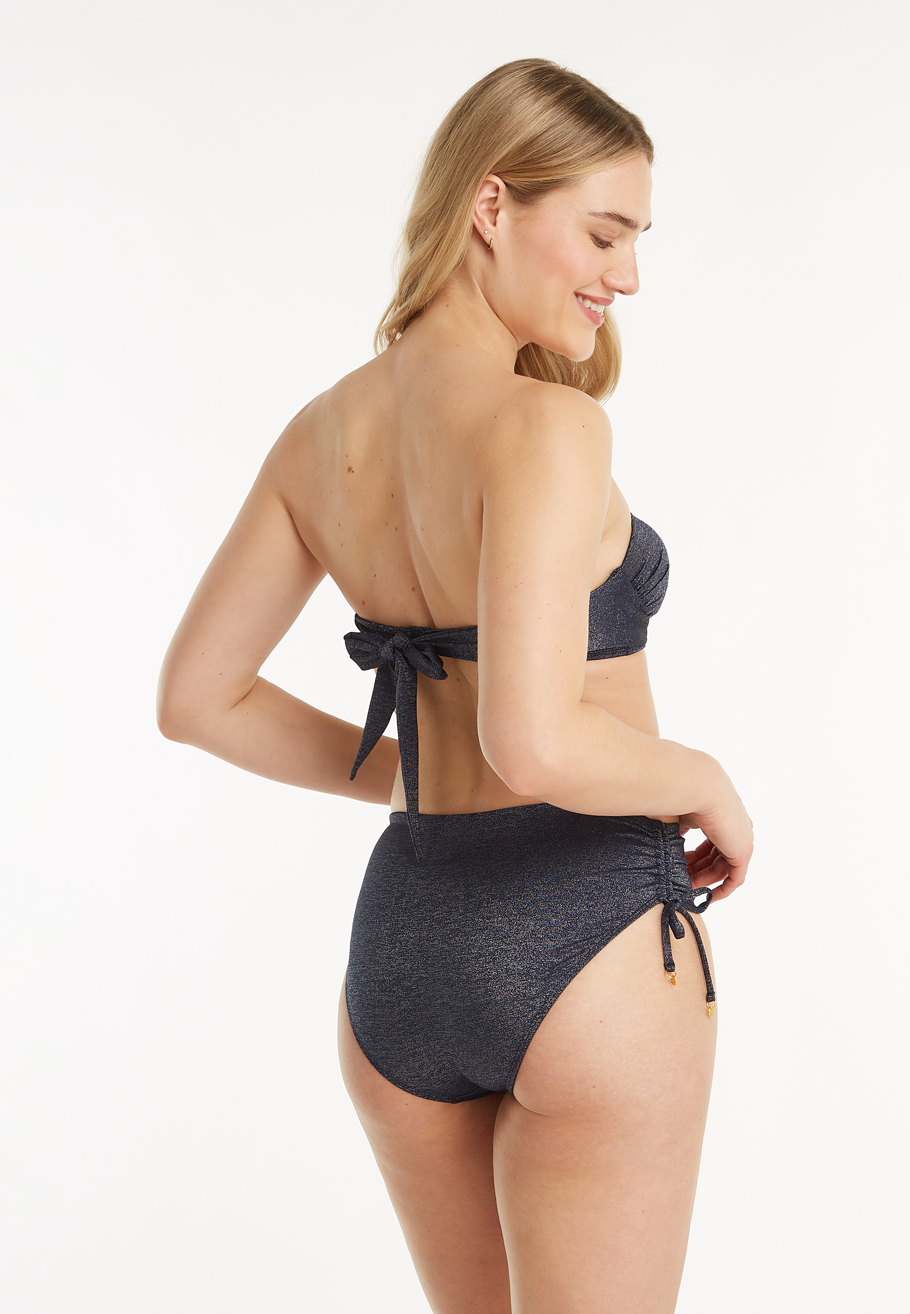 Midi bow bikini bottom royal blue 