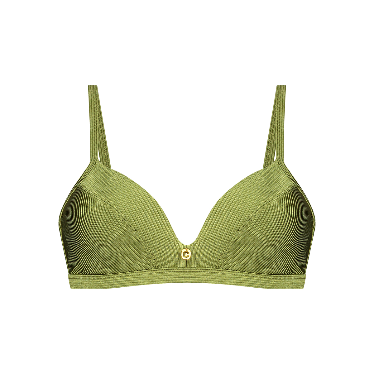 triangle bikini top shiny green maat 36B (70B)