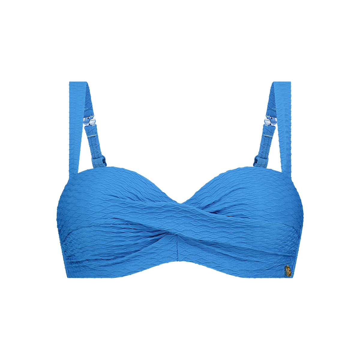 Twisted bikini top blue snake