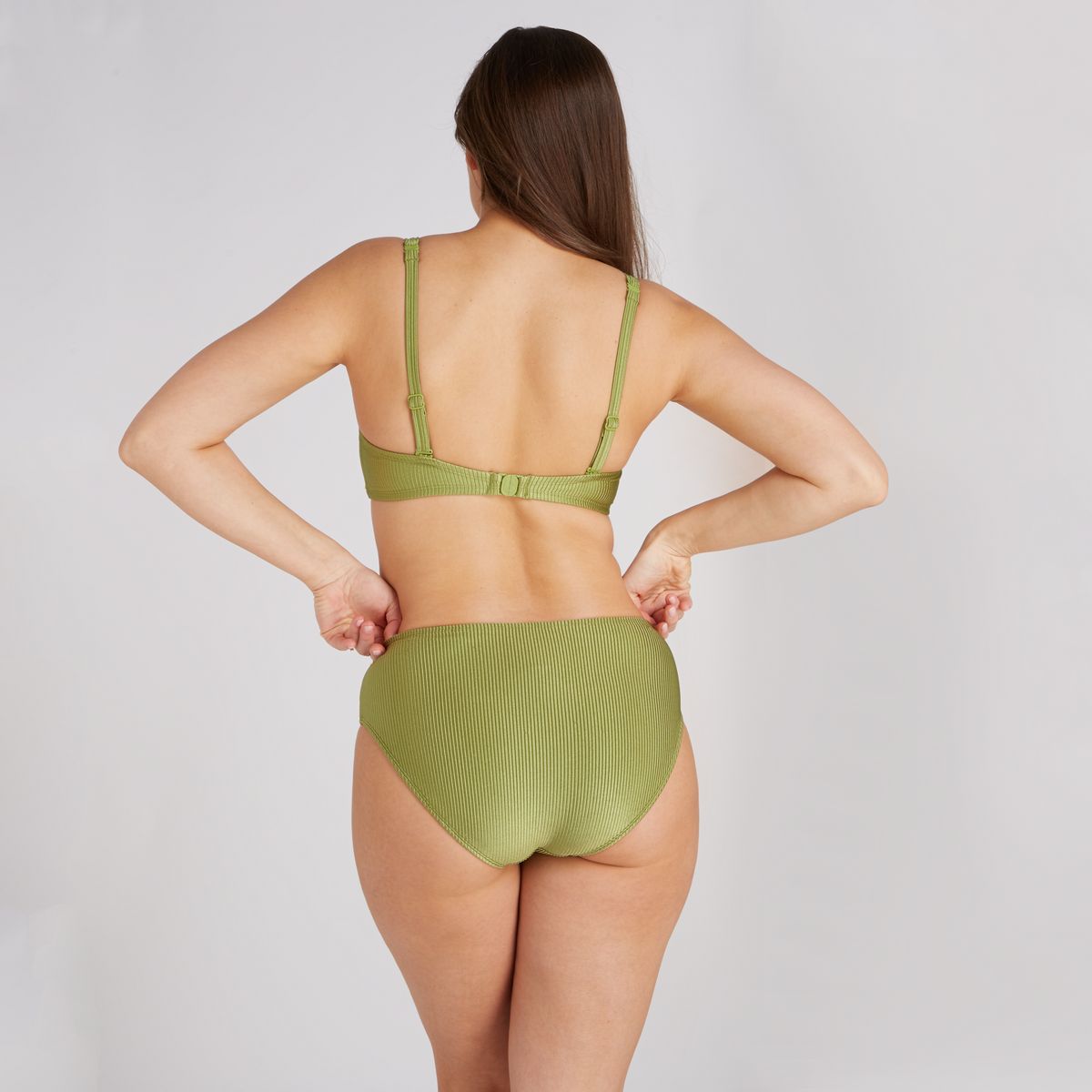 Bikini bottom midi shiny green