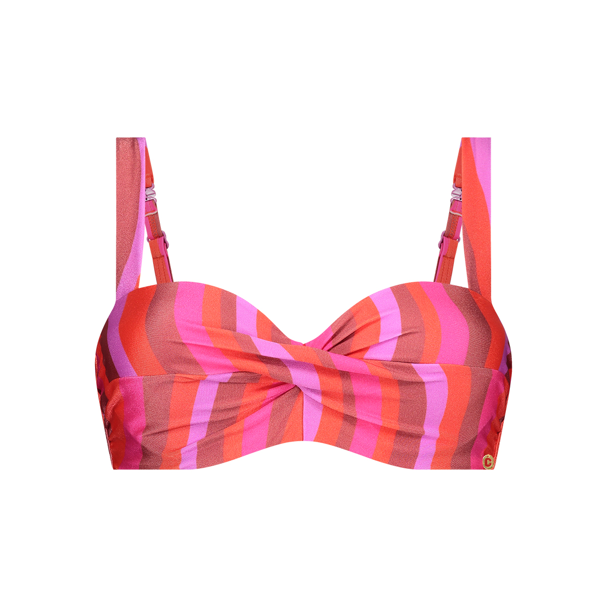 Twisted bikini top shiny wave maat 36D (70D)