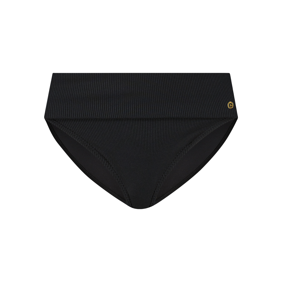 flipover bikini bottom black rib maat 36