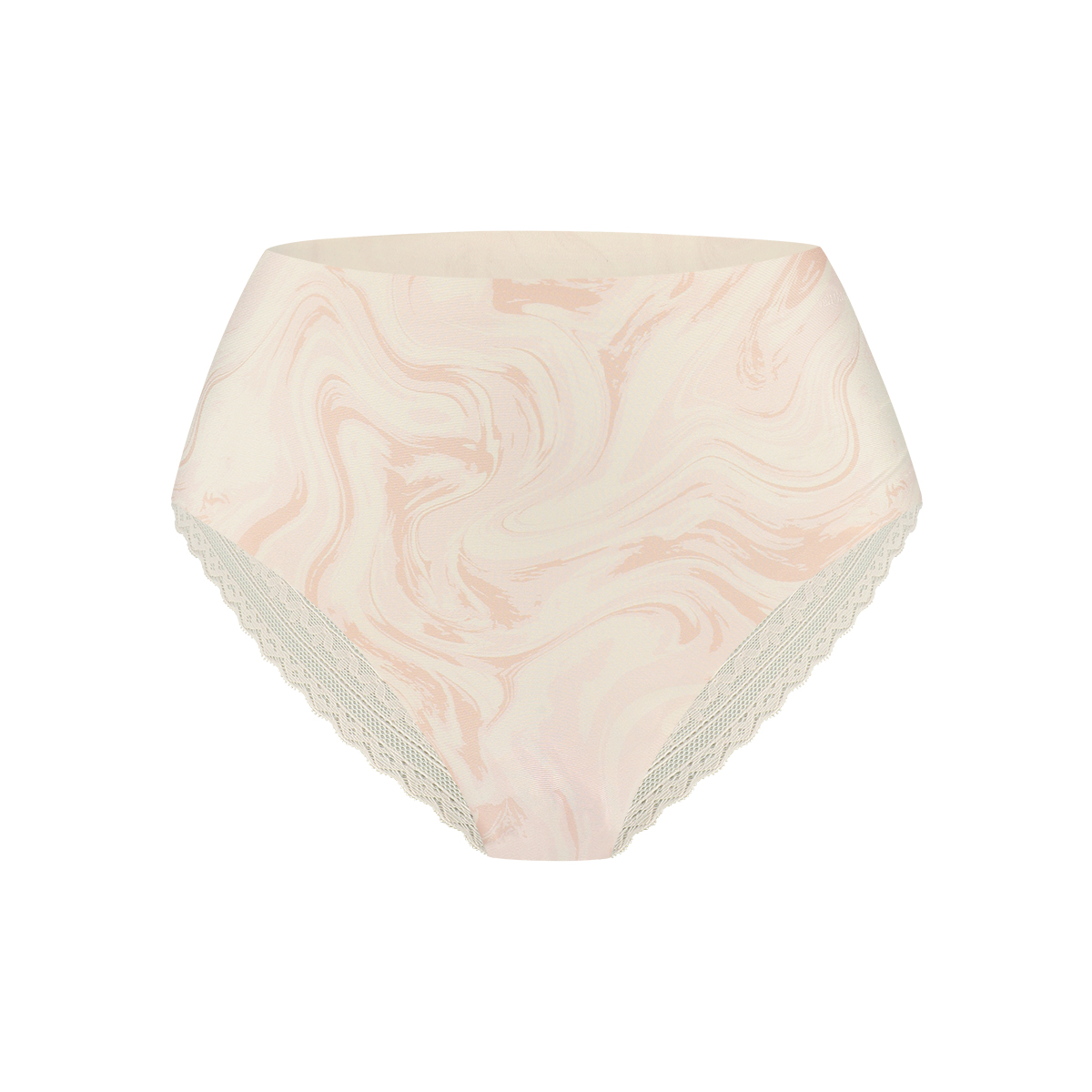high waist brazilian lace swirle soft pink maat XL