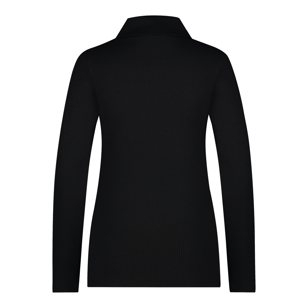 thermo shirt long sleeve zwart rib