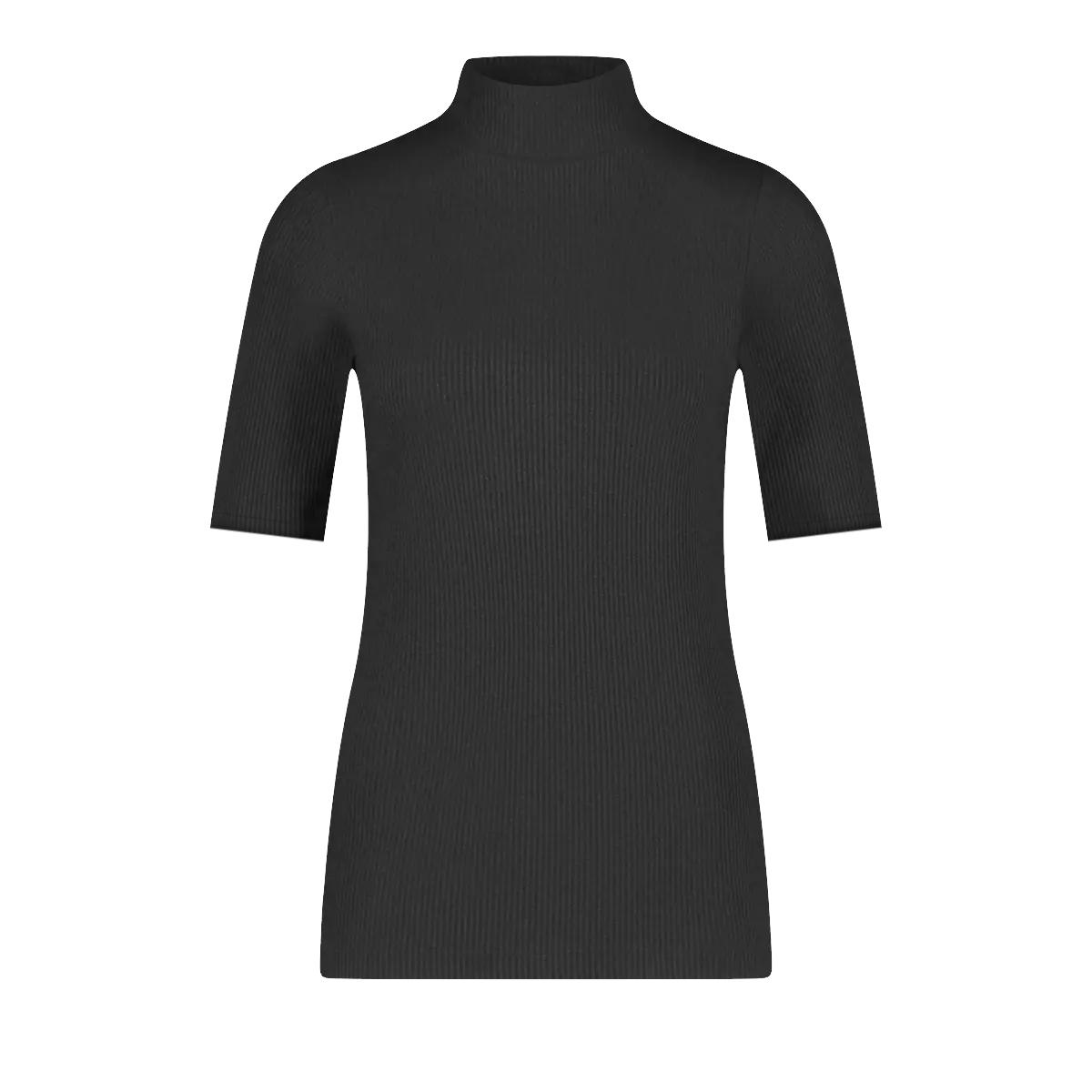 Thermo T-shirt zwart rib Thermo T-shirt zwart rib