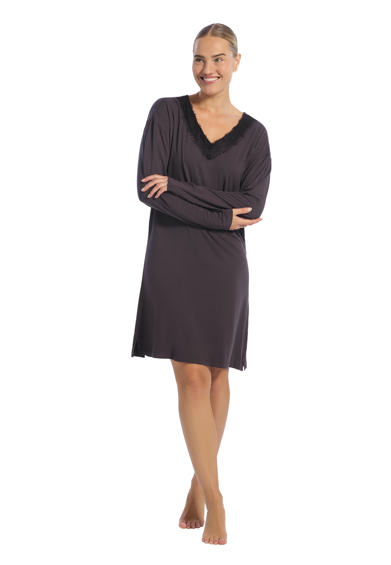 Jurk met lange mouw antra grey 