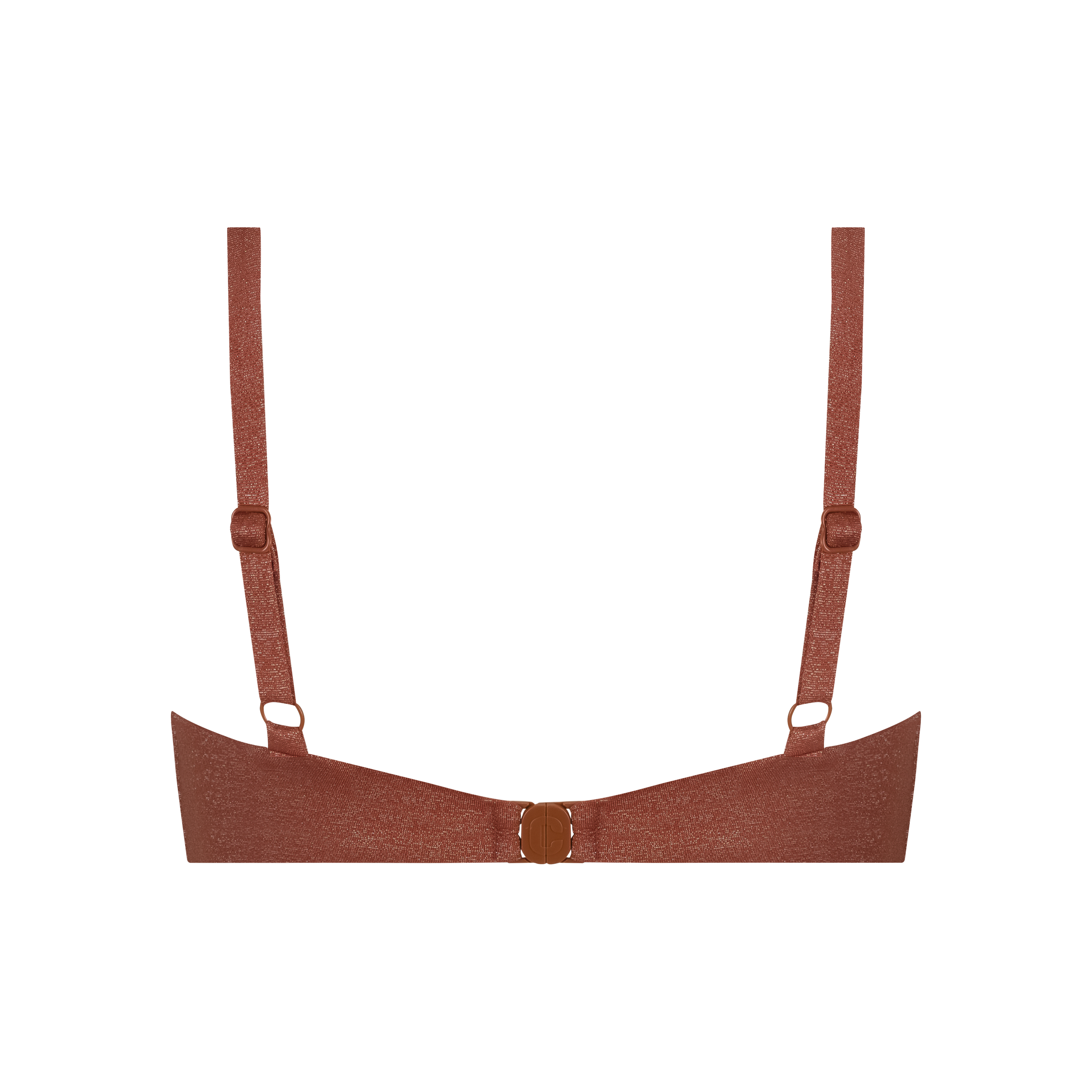 Plunge bikini top warm caramel 