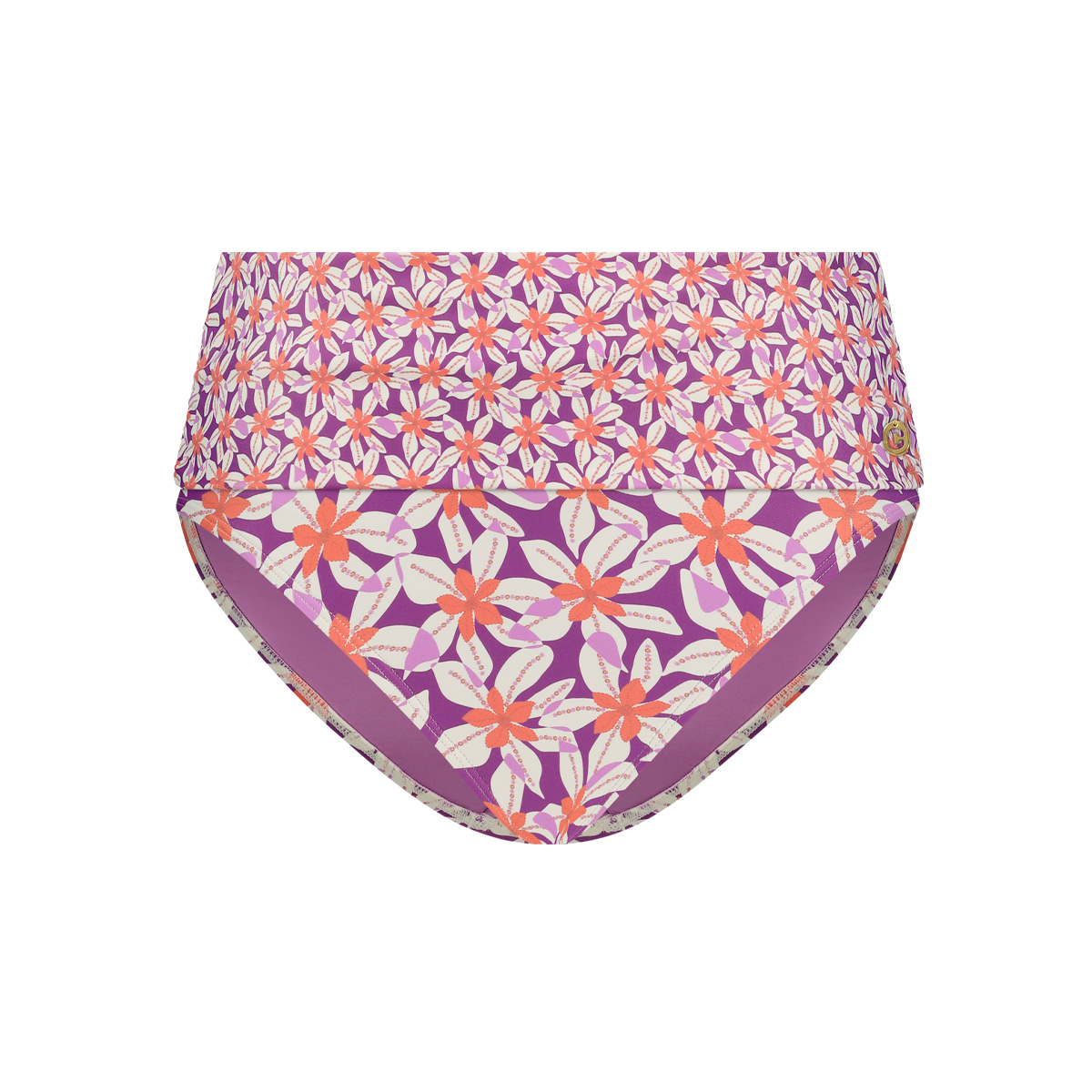 Flipover bikini bottom summer flowers