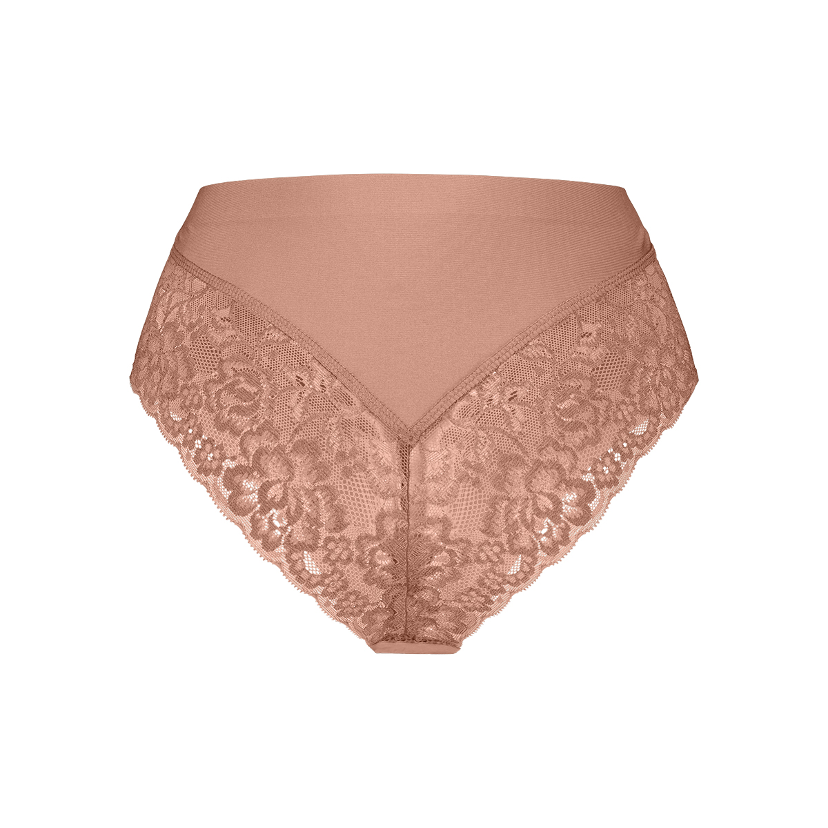 high waist brazilian met kant pink nut