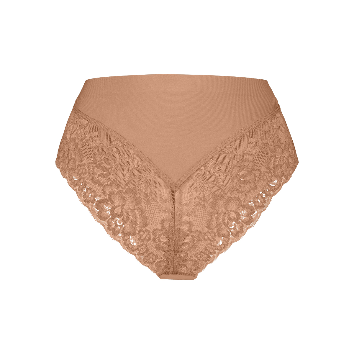 high waist brazilian met kant hazelnut