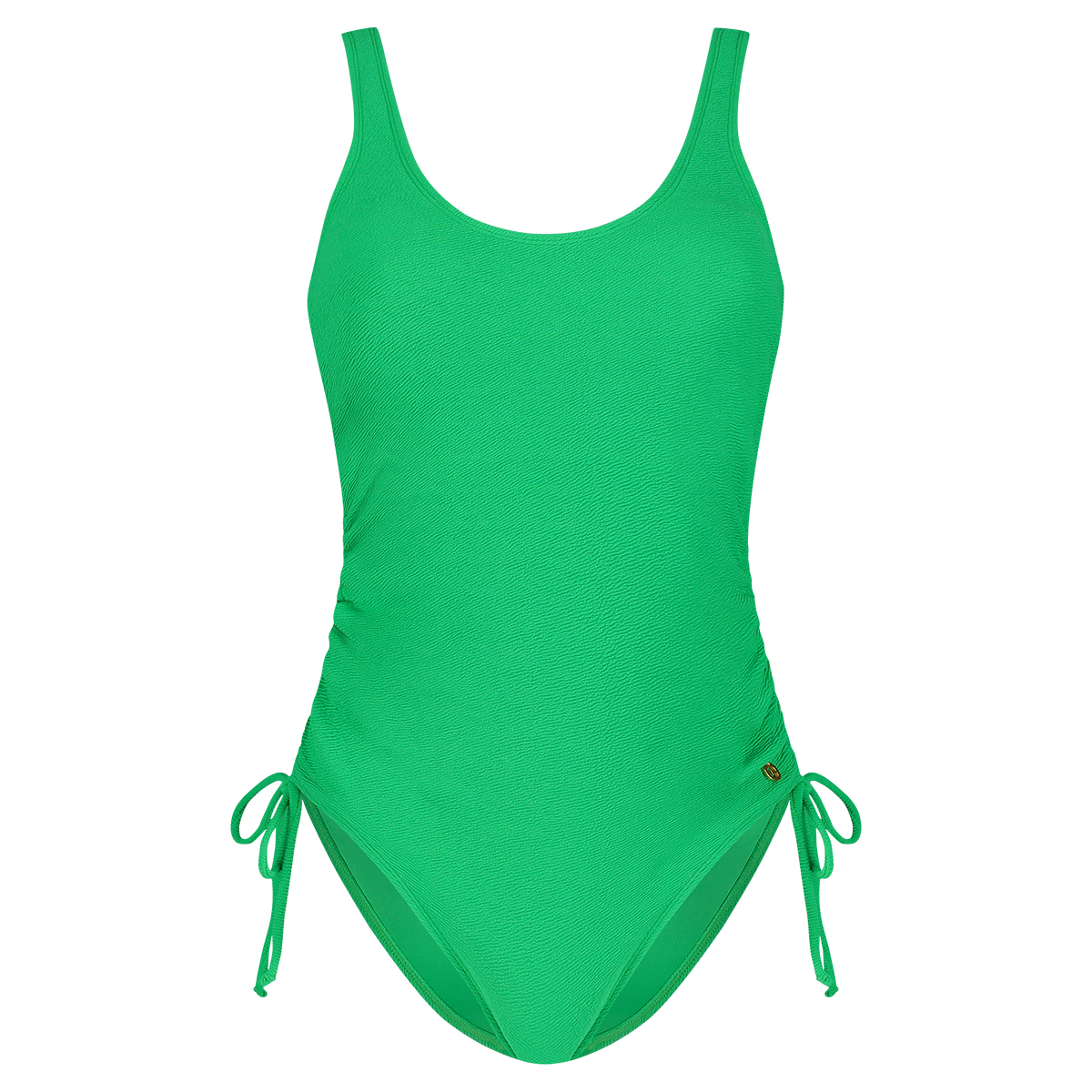 High leg swimsuit bright green relief maat 44