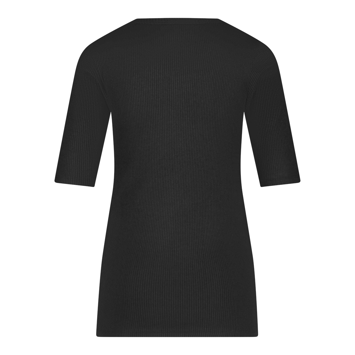 Thermo t-shirt zwart rib Thermo t-shirt zwart rib