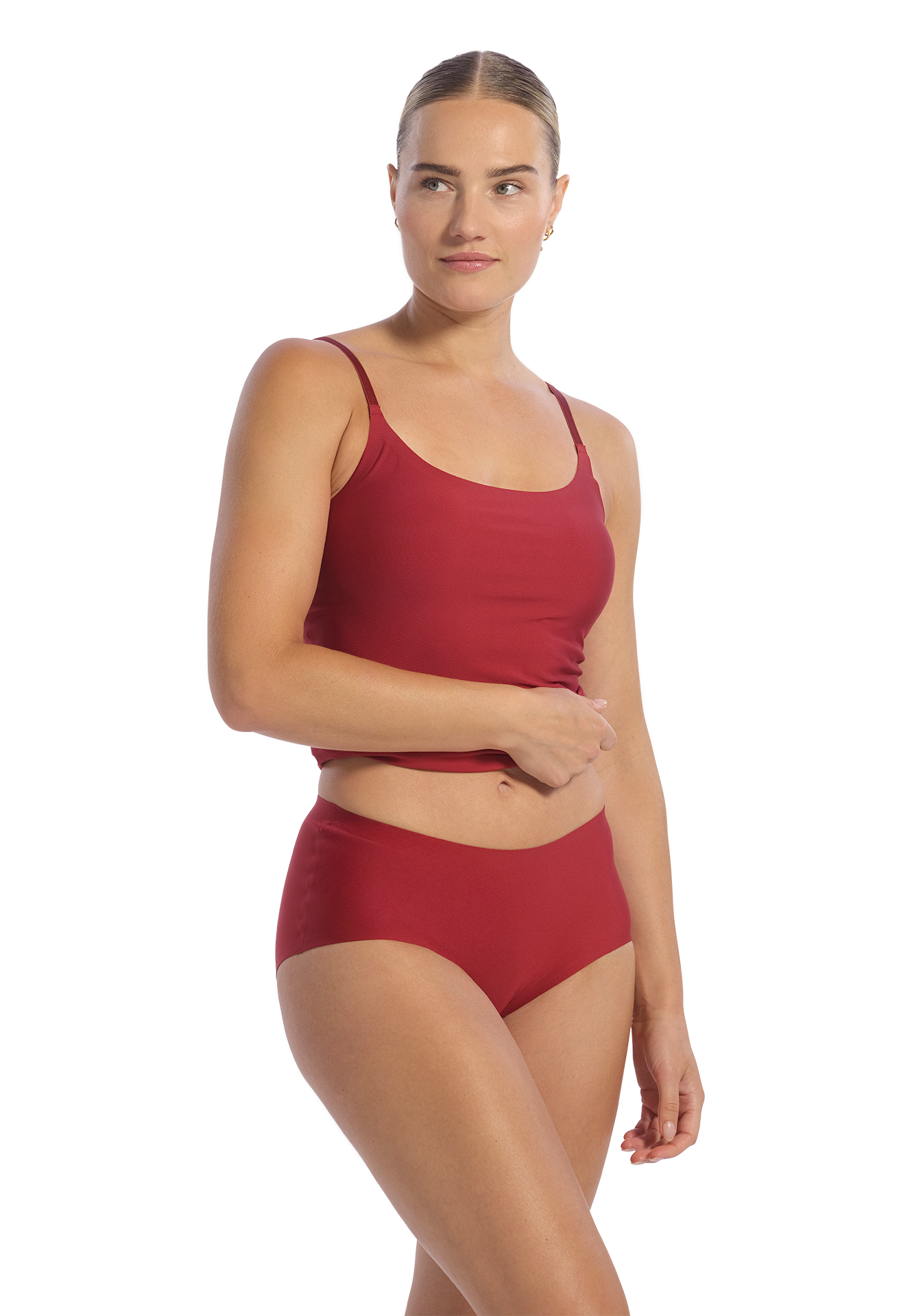Midi velvet red 