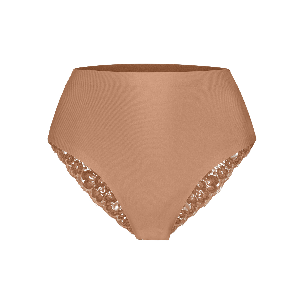 high waist brazilian met kant hazelnut