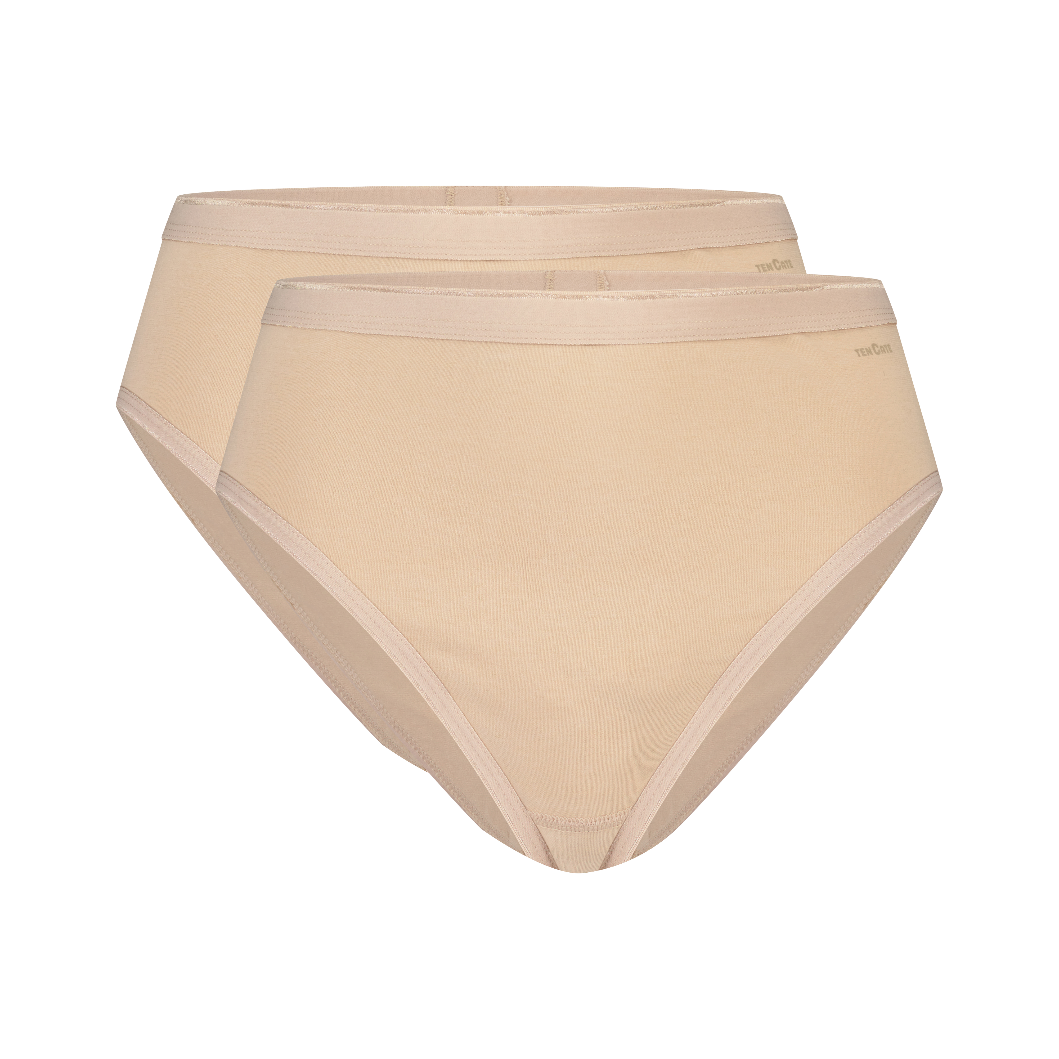 high leg beige 2 pack