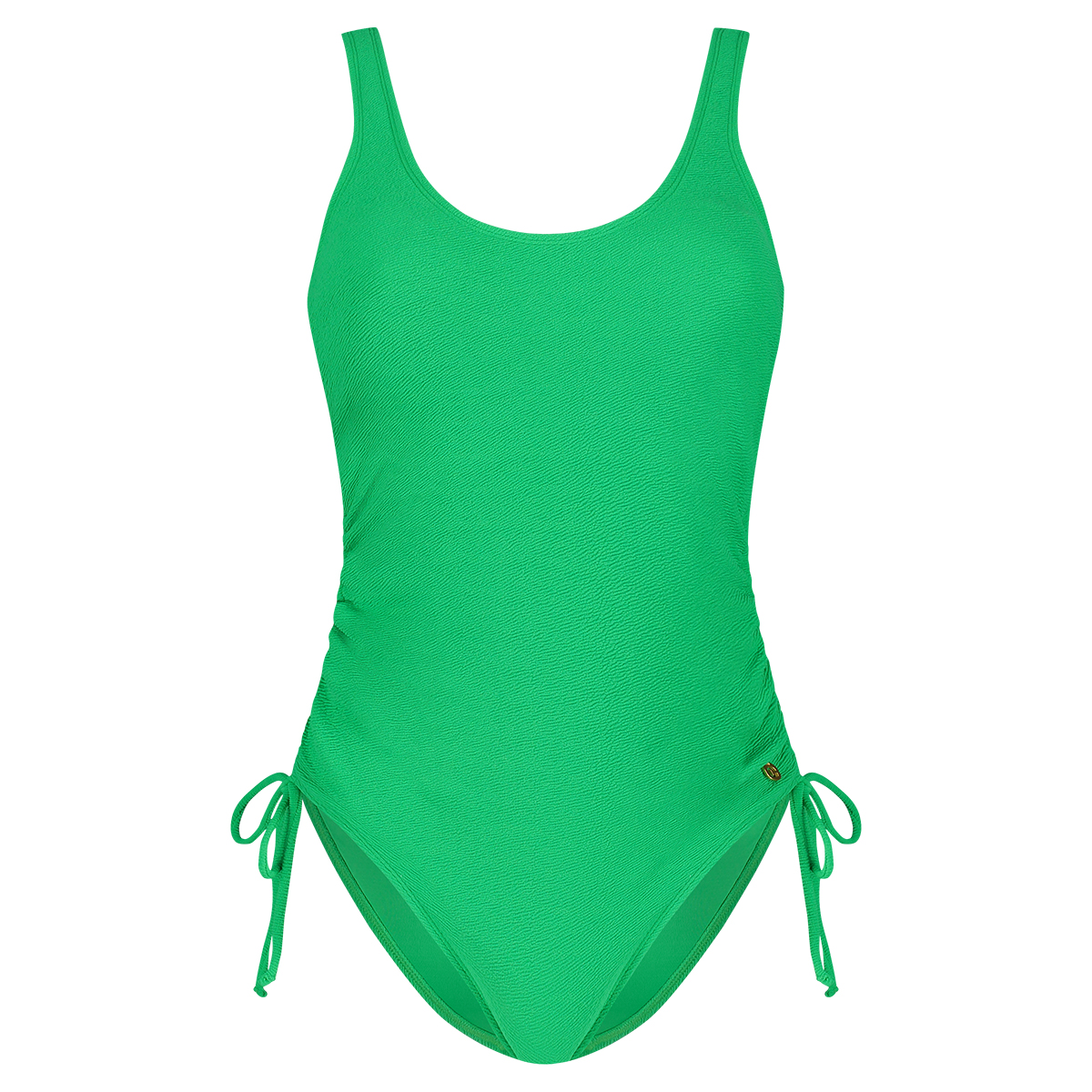 High leg swimsuit bright green relief