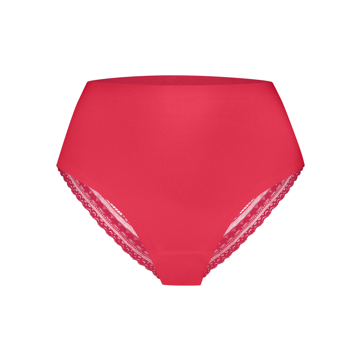 high waist brazilian met kant rasberry maat M