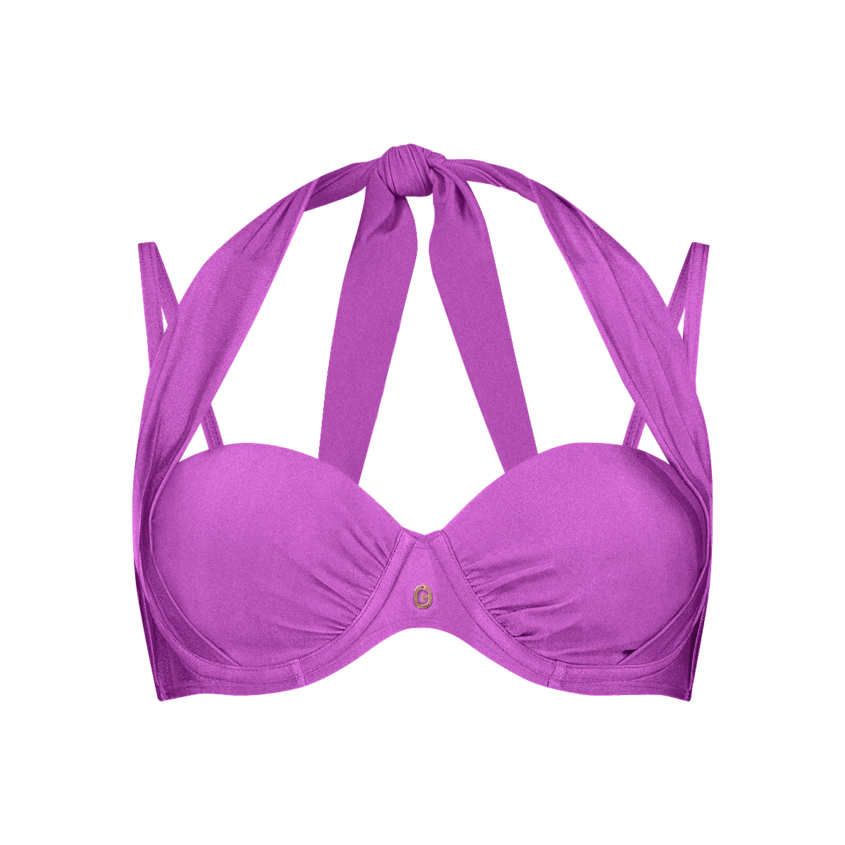 multiway bikini top shiny lilac
