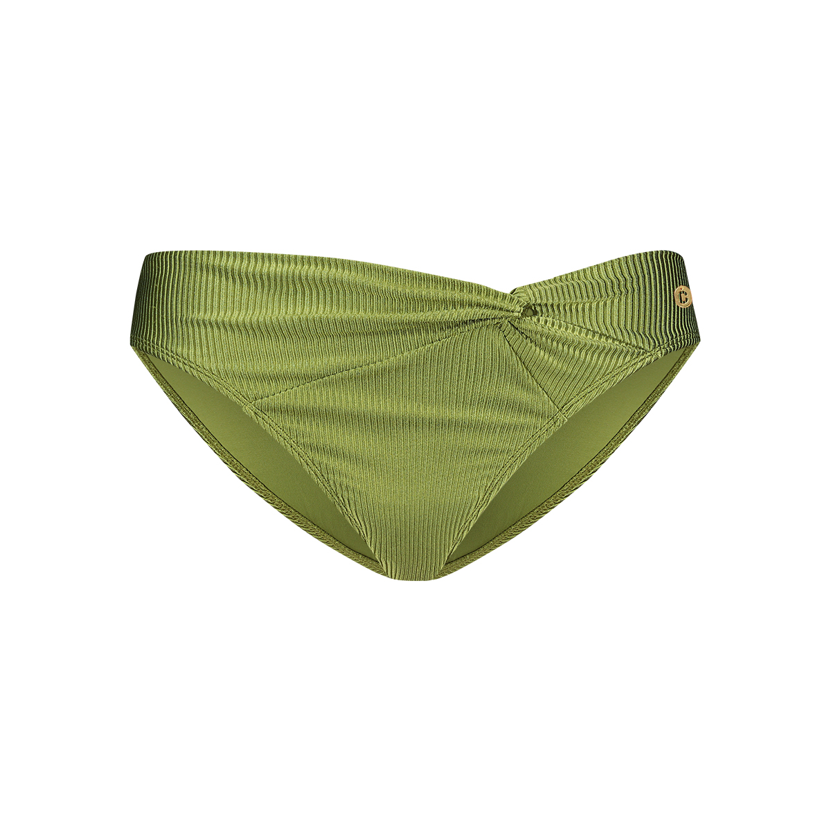 knot bikini bottom shiny green maat 36