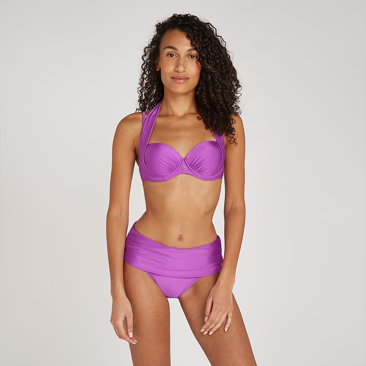 multiway bikini top shiny lilac