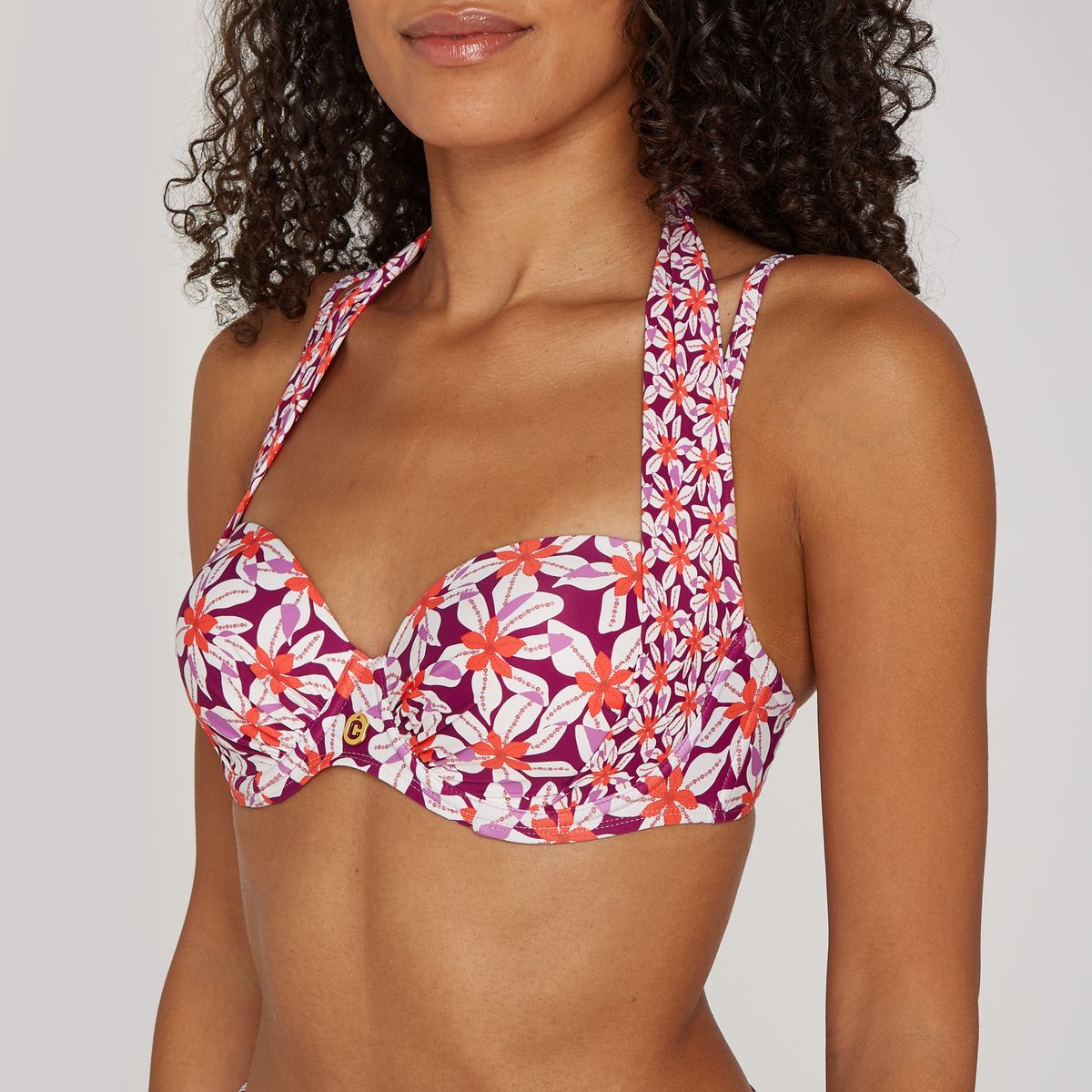 multiway bikini top summer flowers