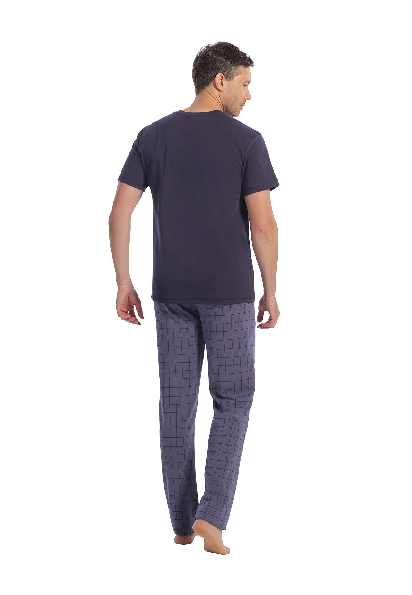 Pyjama set indigo check 